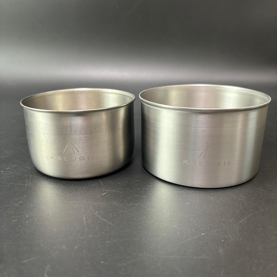 チタンカップ400NHとKALUGII チタンカップ400NHのスタッキング検証